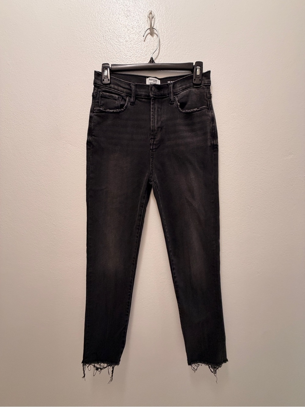 Kensie Vintage Luxe The Juliet High Rise Slim Black Jeans